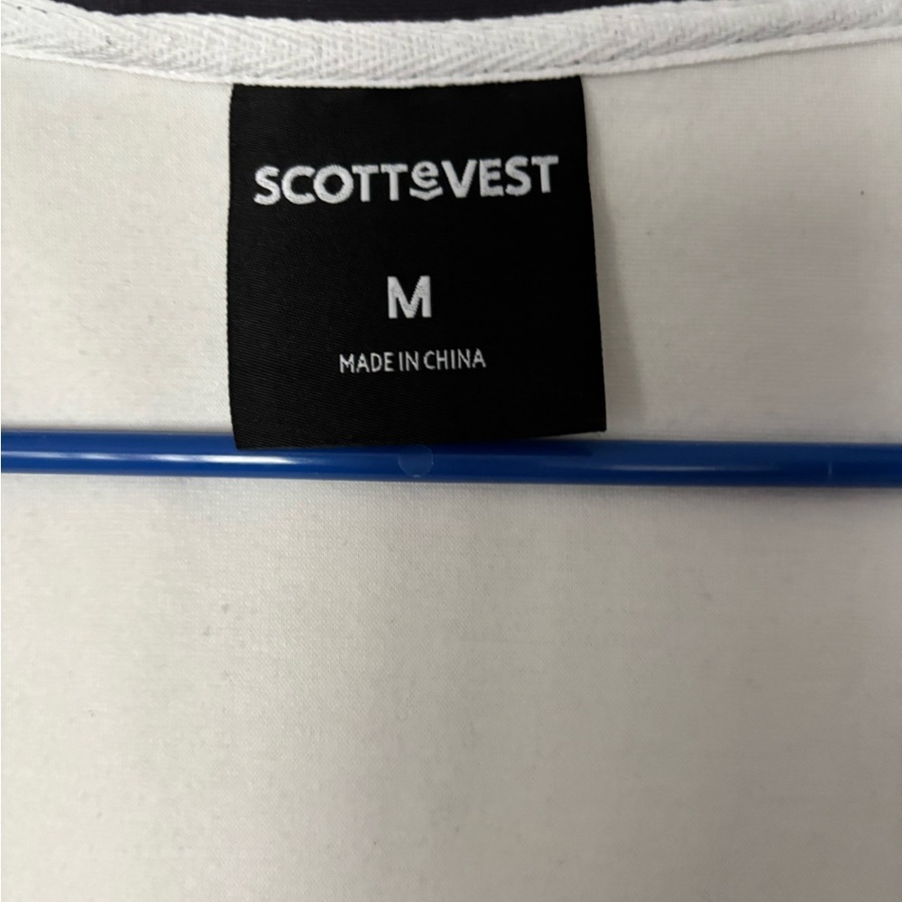 Scottevest White Lightweight Shirt Jacket Versatile Design - Picture 3 of 7